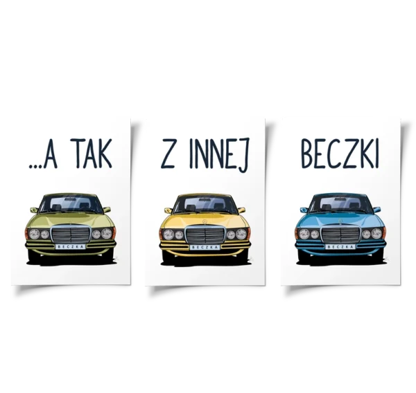 A tak z innej Beczki - Plakat Mercedes Beczka Tryptyk
